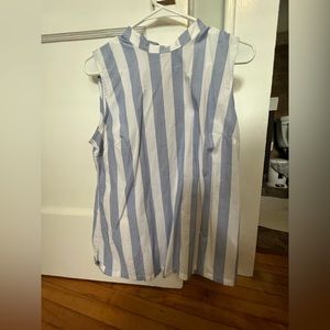 Striped blue and white top by Banana Republic